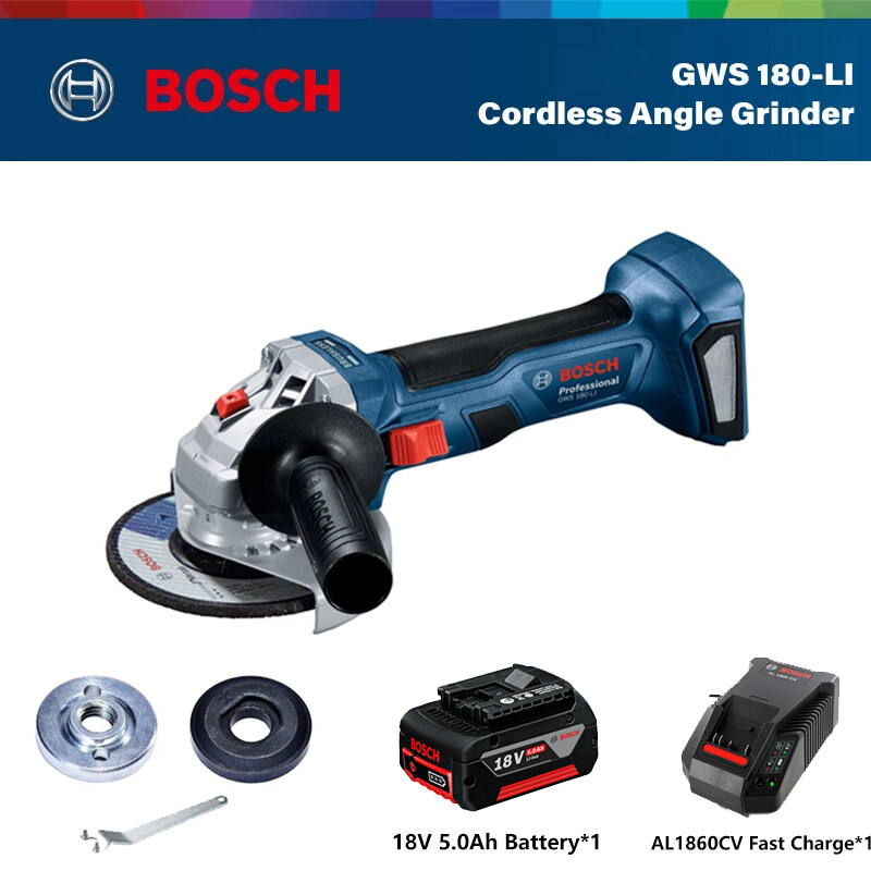 BOSCH Angle Grinder  GWS 180-Li 18V Cordless Brushless Angle Grinder Cutting Polishing Machine