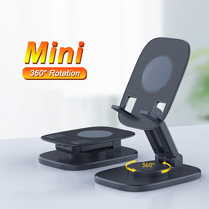 Pisen Folding Portable 360 Degree rotation Phone Stand Cellphone Bracket Desktop Hand Rack Lazy Tablet Bracket Multi-Functional Adjustable Applicable For Phone iPad Holder