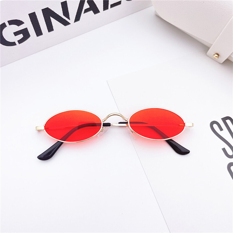Small Oval Sunglasses Men Women Retro Eyewear Vintage Shades Fashion Design Sun Glasses for Women Men Anti-blue Light Eyeglasses