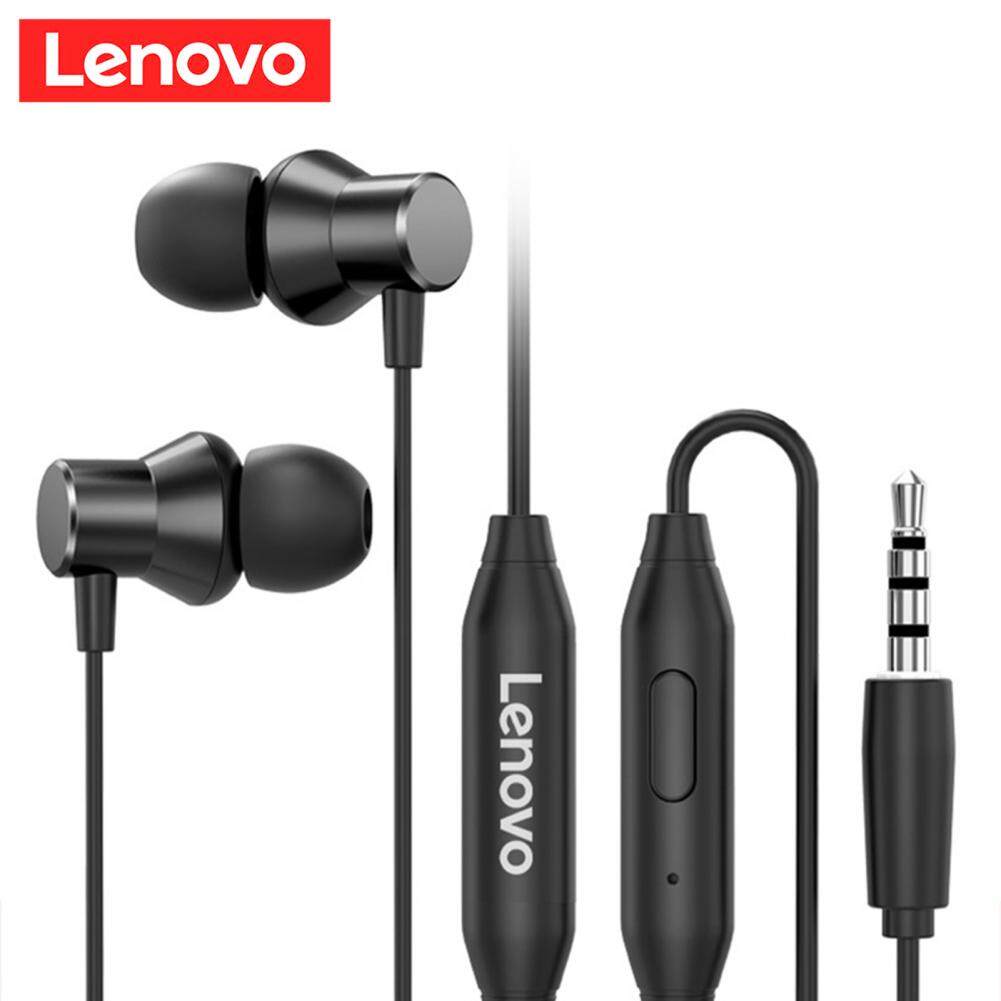Original Lenovo HF140 HF130 Wired Earphones 3.5mm Headphones Super Bass Sound In-ear Earbuds Noise Isolating Music Headsets with Mic