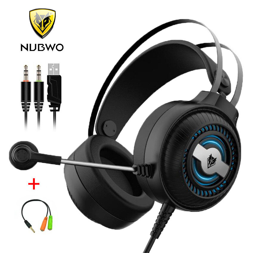 NUBWO N1 PRO Gaming Headset Music Headphones Stereo Over Ear Wired Earphones With Mic For PC PS4 Skype Xbox One Gamer