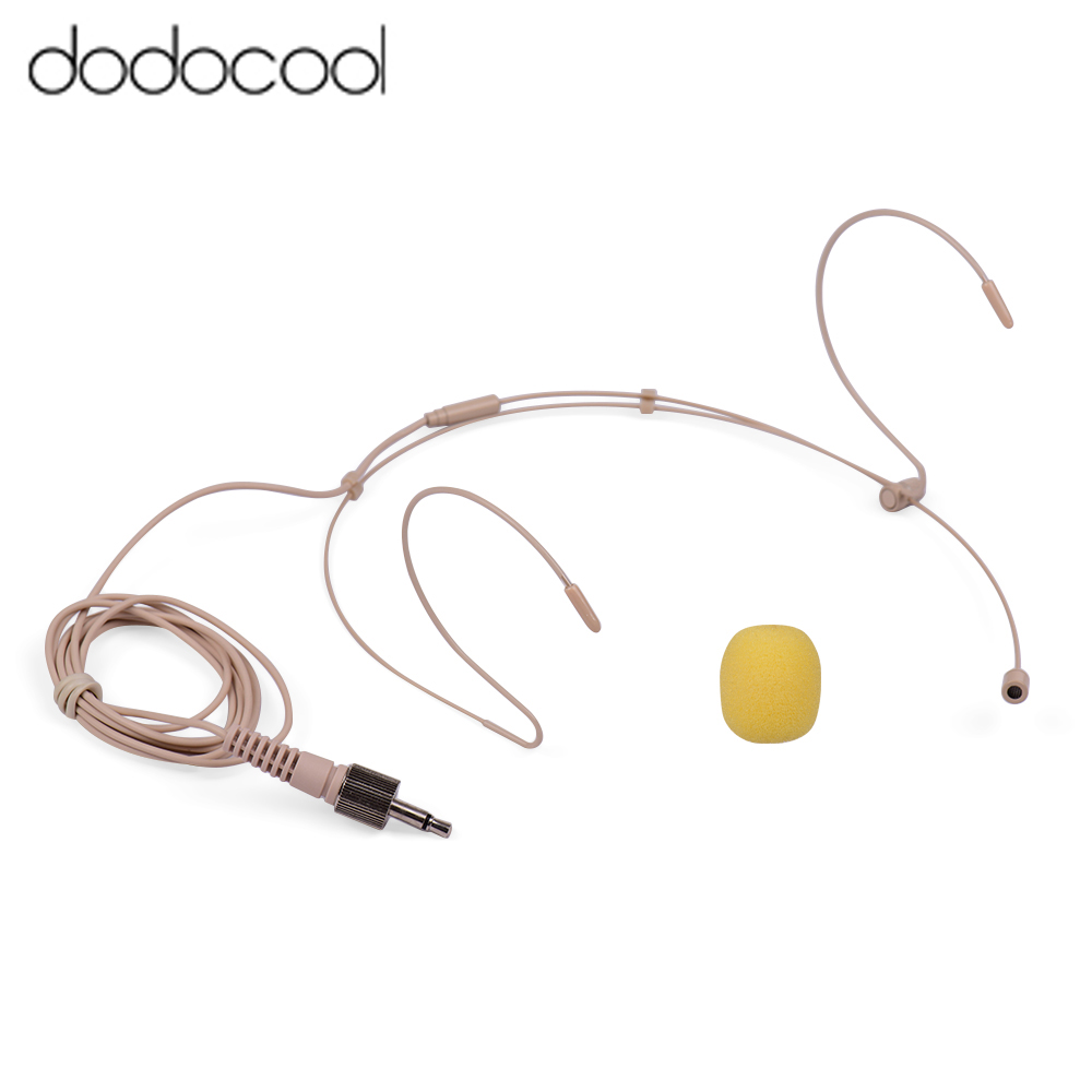 Lightweight Headworn Headset Microphone Condenser Mic 4/3/2/1-pin Mini XLR Plug for Wireless Bodypack Transmitter