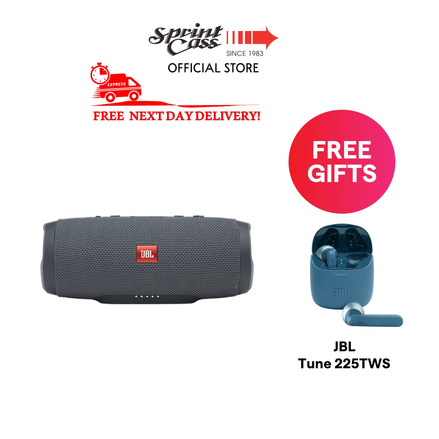 (NEXT DAY DELIVERY) JBL Flip Essential Portable Bluetooth Speaker (Bundle with TW225)