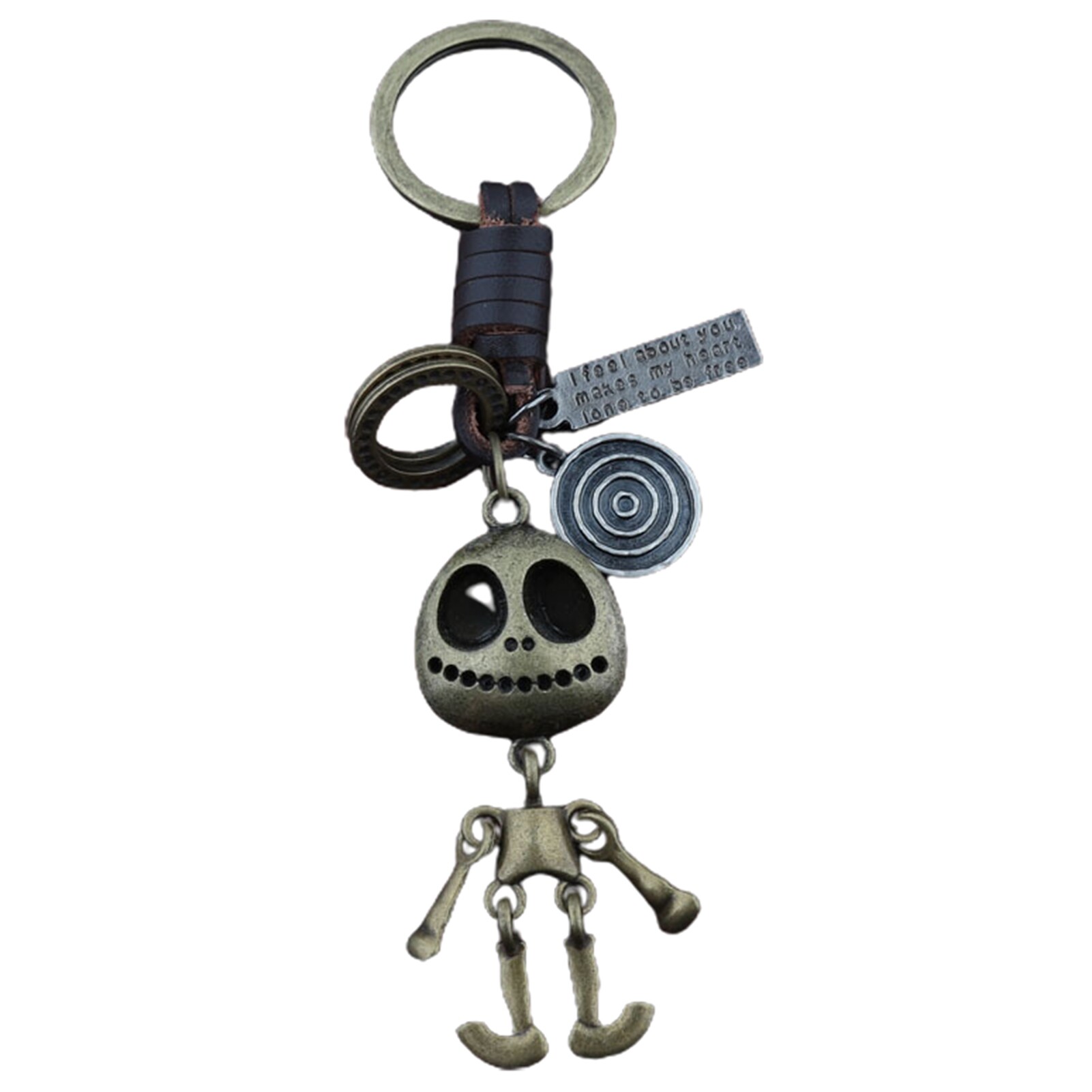 Key Pendant Retro Style Miniature Skull Ornamental Mini Keychain Pendant Accessories for Handbag