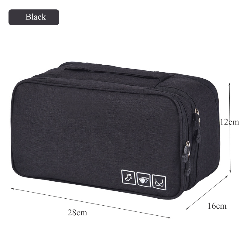 Homy Underwear Storage Bag Portable Bra Organiser Pouch Travel Storage Case for Panties Socks Bras Underwear Waterproof Large Capacity Multi-Compartments Storage Bag