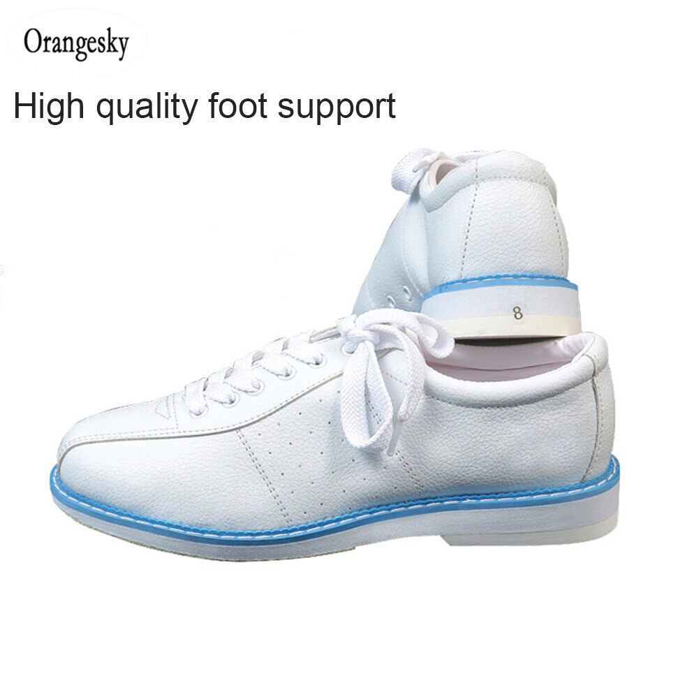 Orangesky White Bowling Shoes for Men Women Unisex Sports Beginner Bowling Shoes Sneakers