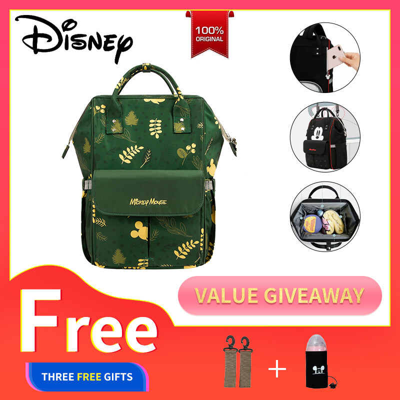 Disney Diaper Bags for Mom Waterproof Large Capacity Maternity Backpack Bebe Baby Care Mummy Nappy Bag Travel Stroller Bags USB