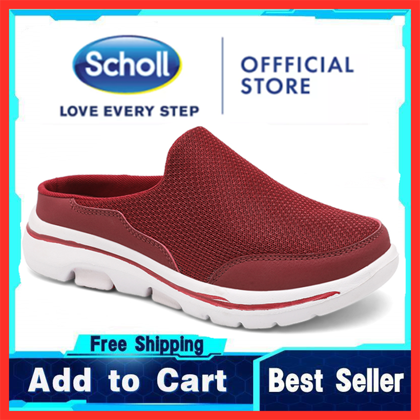 Scholl shoes women scholl sneakers women's shoes scholl canvas sandal Scholl Kasut Scholl Loafers Scholl Large size Half Slippers Flat summer Sandals women casual sports Slippers- AS2022