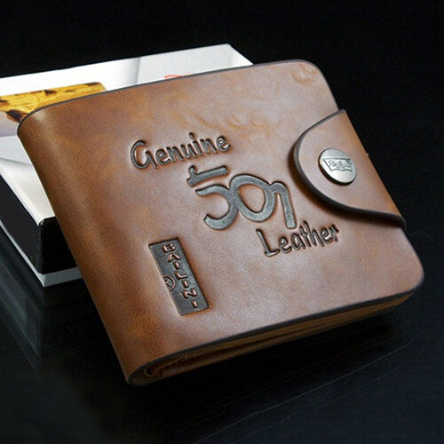 WOCO Men Faux Leather Bifold Wallet Card Money Case Holder Slim Coin Purse Pocket