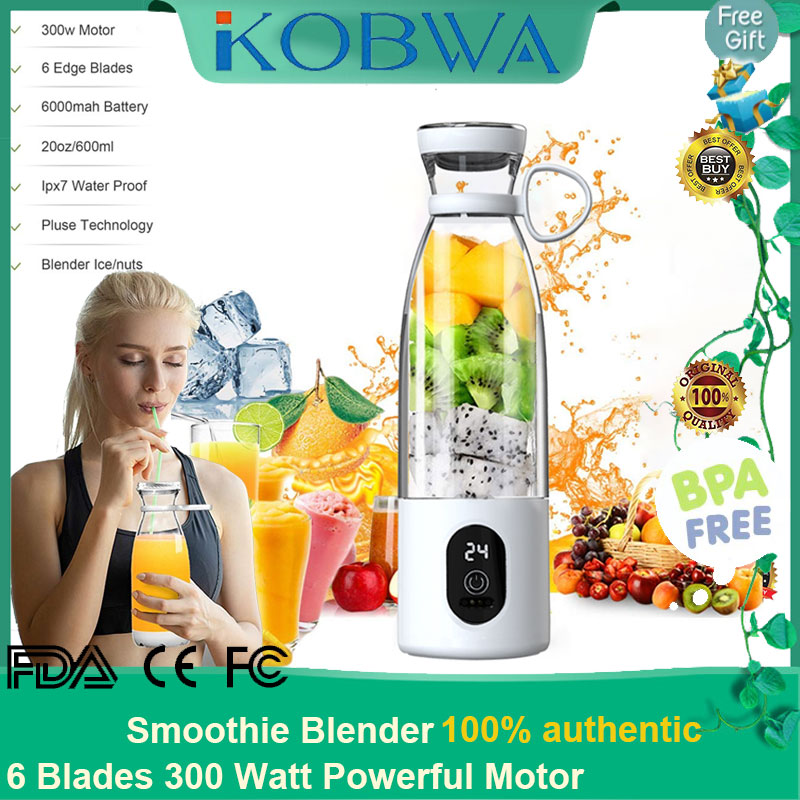 Smoothie Blender 1 Year Warranty 6 Blades Juice Extractor 300 Powerful  Watts with BPA Free Bottle Free Gift