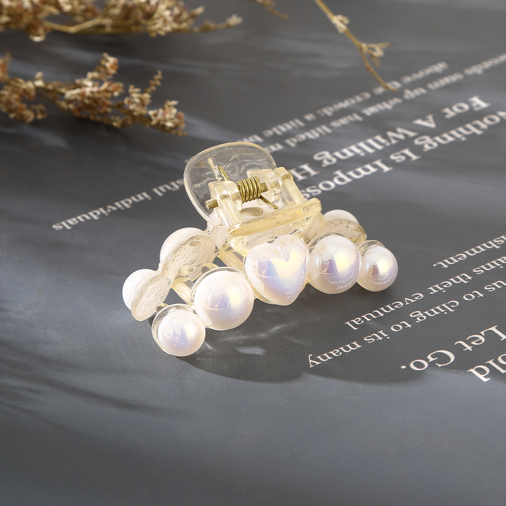 1Pc Acrylic Hair Claws Hair Accessories For Woman Large Size Barrette Crab Ladies Fashion Pearl Claw Clips