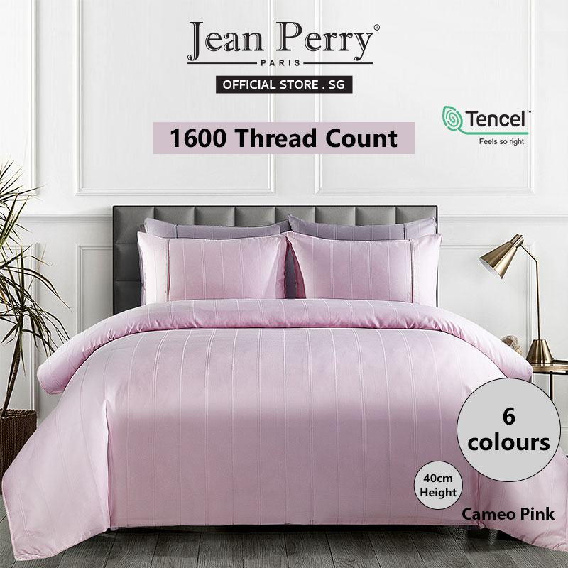 (New Arrival) Jean Perry 1600TC Tencel Brindley Bedsheet Set I Fitted Sheet I Bedsheet Cover I Bedsheet Set
