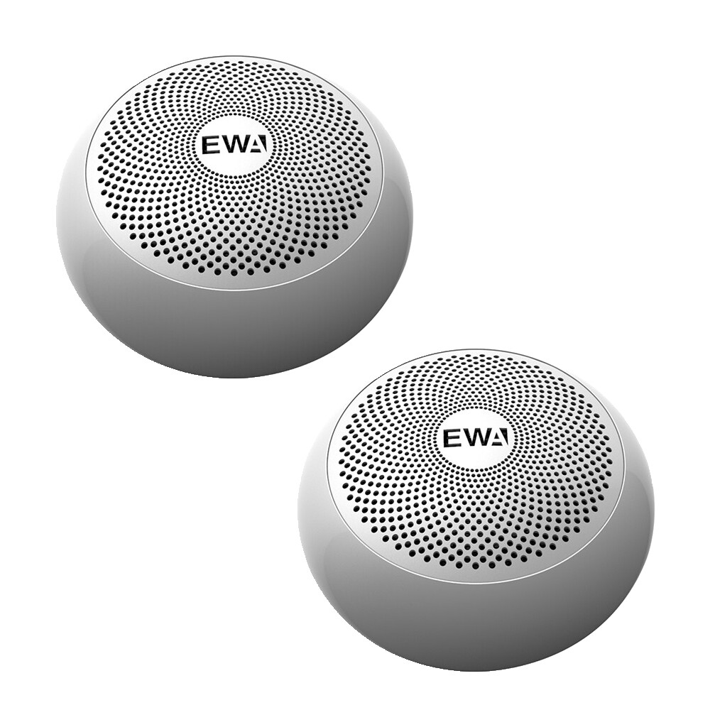 【1 year warranty】EWA 2PCS Bluetooth Speakers 3D Surround Portable Speaker Metal Anti-drop Including Travel Case