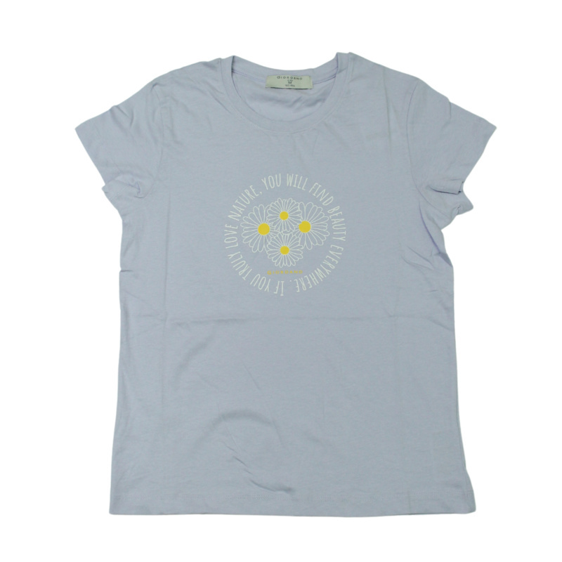 Giordano Women Cotton Printed Short-Sleeve T-shirt