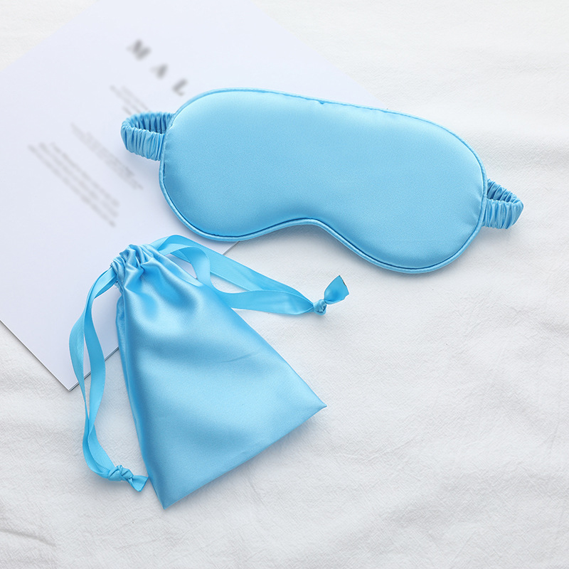 【SuperFashionRoom】2021 Soft Silk Sleep Eyemasks Portable Travel Eye patch Double-Sided Sleeping Eye Mask Train Rest Blindfold Eye Cover Nap Eye Mask Night Eyeshade