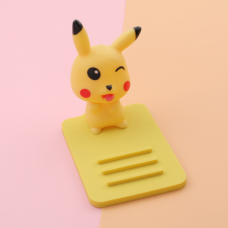 Mobile Phone Holder Cute Cartoon Kitty Car Desktop Ornaments Silicone Adjustable Angle Lazy Watch Video Stand Base