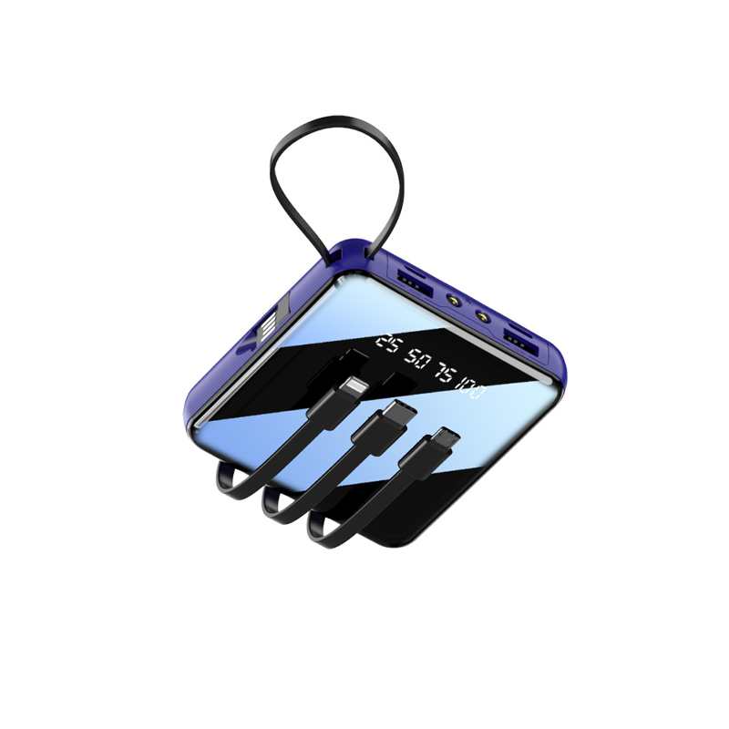 [Local SG Seller] Fast Charging Power Bank Inbuilt Cable Powerbank 20000 Mah 5 in 1 Compact Portable