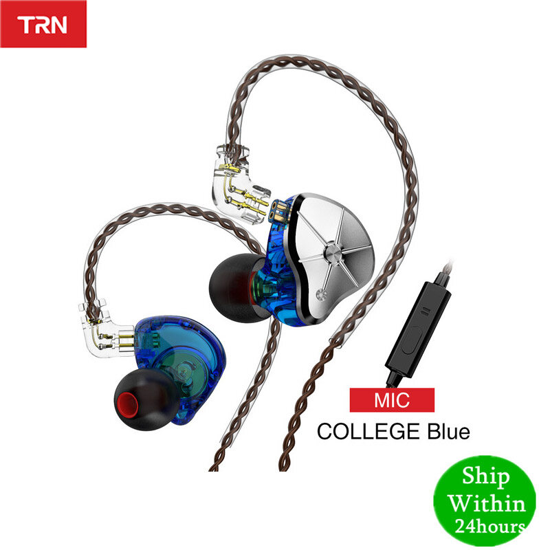 TRN STM 1BA+1DD Hybrid Driver In Ear Earphone HIFI Monitor Running Earphone Earplug Headset Replaceable cable TRN BA5 VX V90 ST1