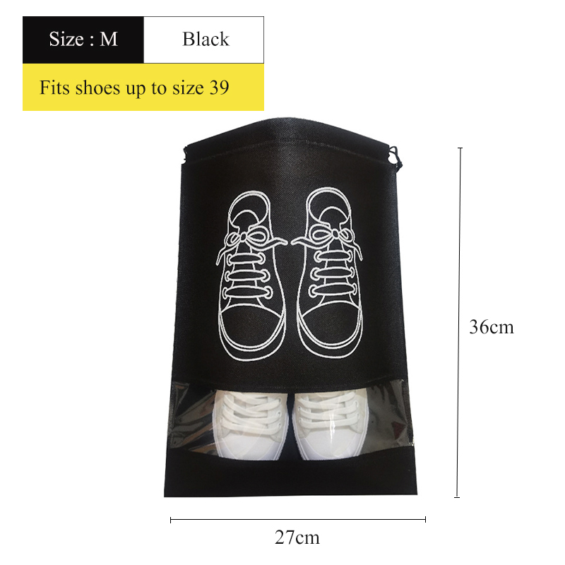 [10 Pcs]Homy Shoe Bags Eco Friendly Shoes Bags Waterproof Dust Proof Non-woven Fabric Storage Pouch Travel Portable Shoe Organiser