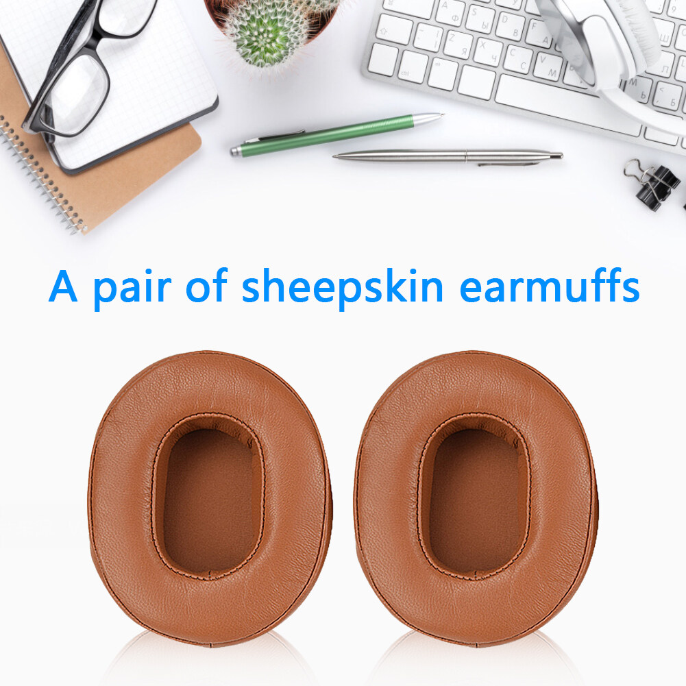 M40x Ear Cushions Sheepskin Replacement Ear Cushions Pads for Audio Technica ATH M50x M20 M40
