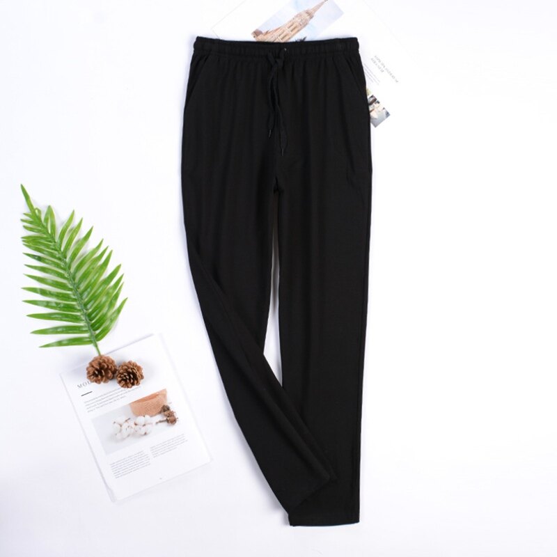 Yehury Men's Sleep Bottom Loose Cotton Sleepwear Men Pajama Pants Lounge Wear Casual Trousers  Summer Homewear Father's Day Gift