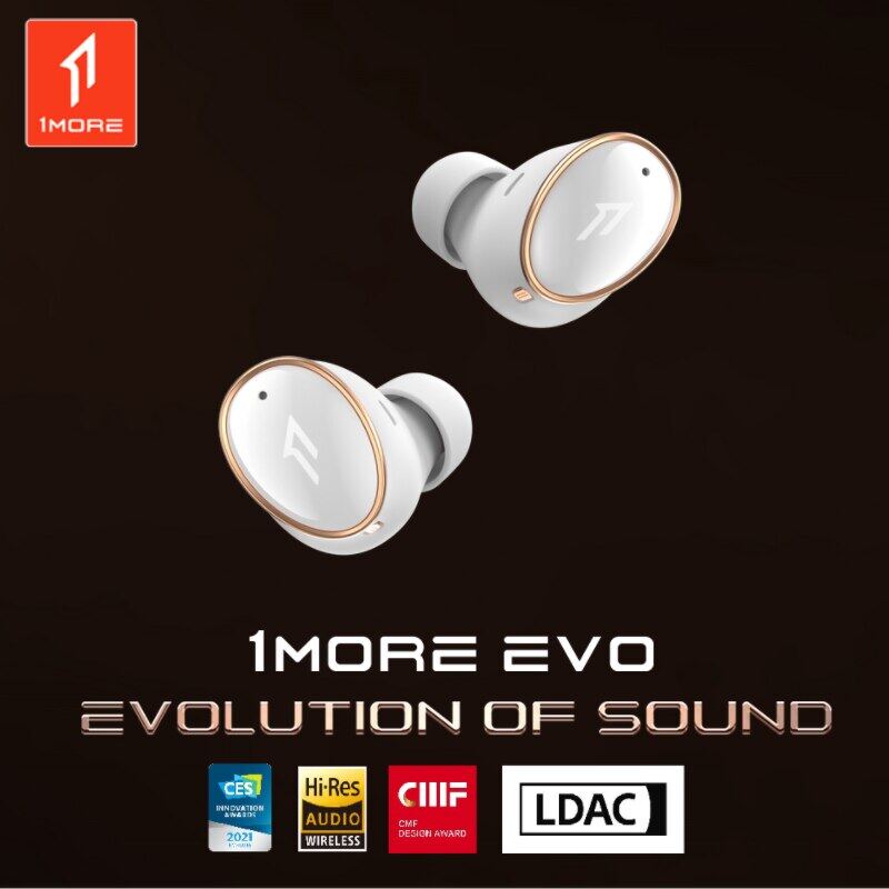 Original 1MORE EVO EH902 Hi-Res Wireless Earbuds Audiophile LDAC Bluetooth 5.2 Headphones 42dB ANC Tws Connect 2 Device Earphone World Premiere