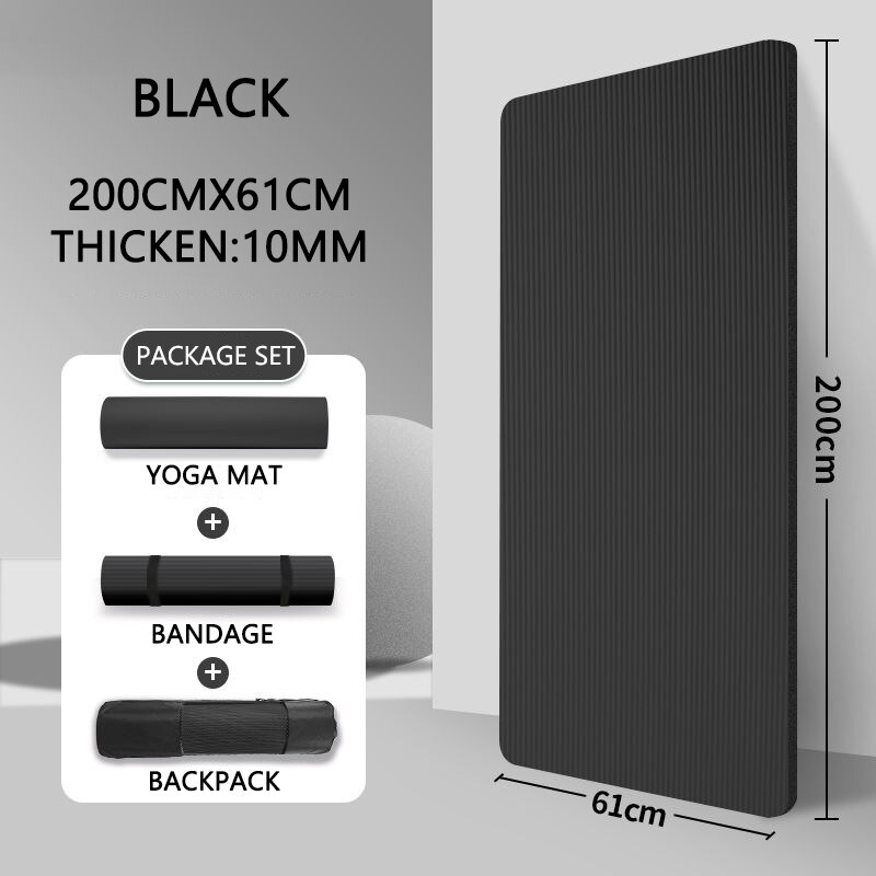 Thicke Yoga Mat for Men Non-Slip Men's Fitness Mat High Density 200mm Exercise Mats for Gym Home Fitness Gymnastics Exercise