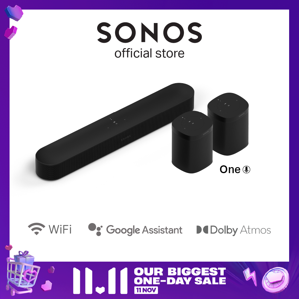 5.0 Sonos Beam (Gen 2) With Dolby Atmos Set with One - Wireless Home Theater System For TV