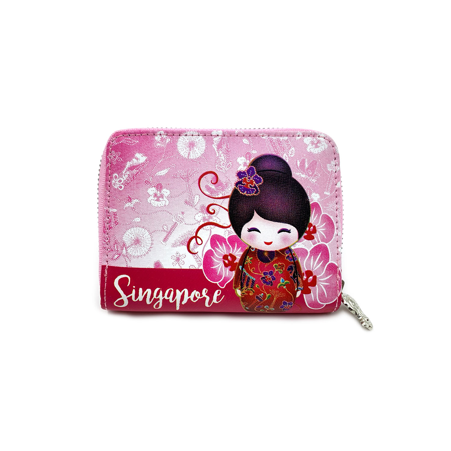 (SG LOCAL Seller) Singapore Batik Girl Zip Wallet Square(Long / Short) Guardian Angel
