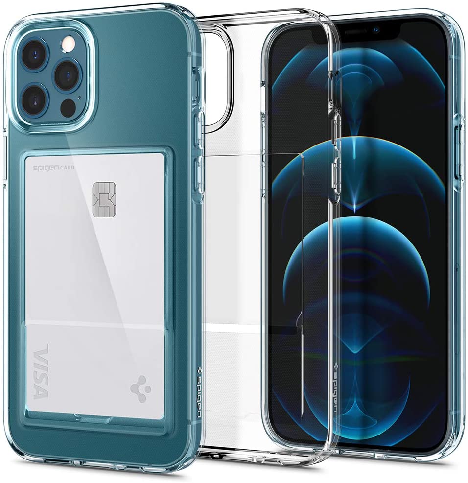 Spigen iPhone 12 Pro / iPhone 12 Case Crystal Slot Casing Cover Drop Protection Built-In-Slot For Single Card Storage