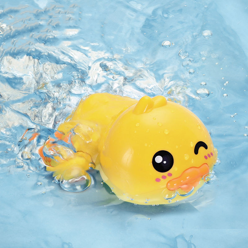 HDY Baby Bath Toy Showering Swimming Toys Cute Cartoon Animal Turtle Duck Kids Pool Water Gift Mainan Mandi Infant Bathing Swim Early Learning Babytoy Toddler Educational Shower Babytoys for Boy Girl 
