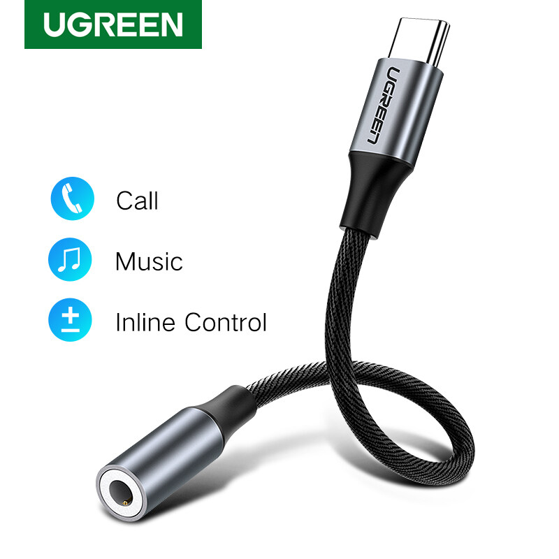 UGREEN Type c to 3.5mm Headphone jack cable 3.5 AUX USB C adapter Audio USB C Adapter For Huawei P40 pro Xiaomi Mi 10 Pro Oneplus 7 pro Oppo R17 Pro