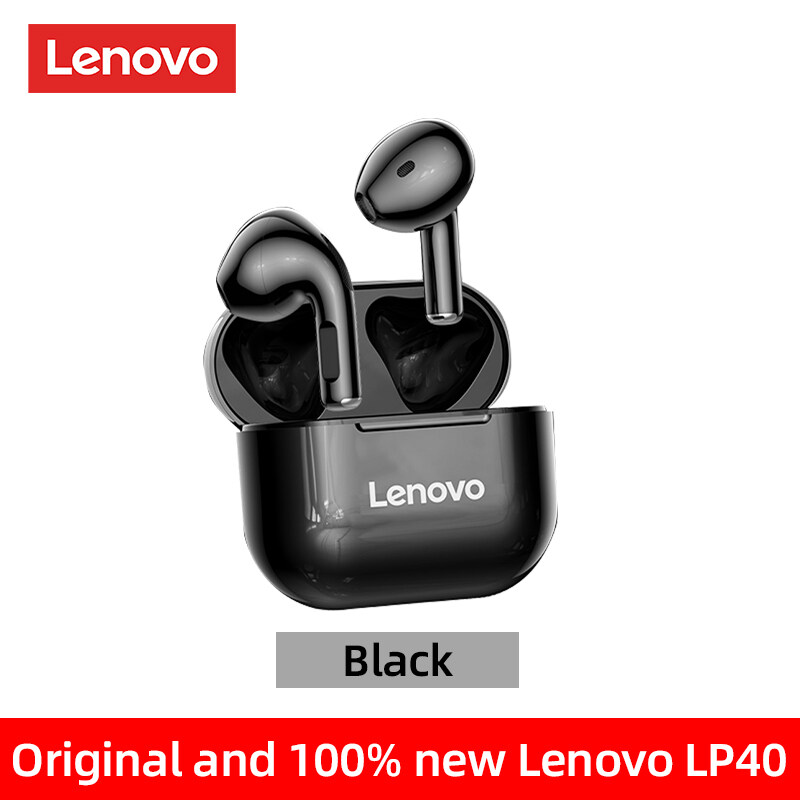 Lenovo LP40 Pro TWS Bluetooth Earphone Mini Wireless Earbuds Sport Gaming Bluetooth 5.1 Headset with Charging Box Mic Support Call Video for iPhone 13 Xiaomi Oppo