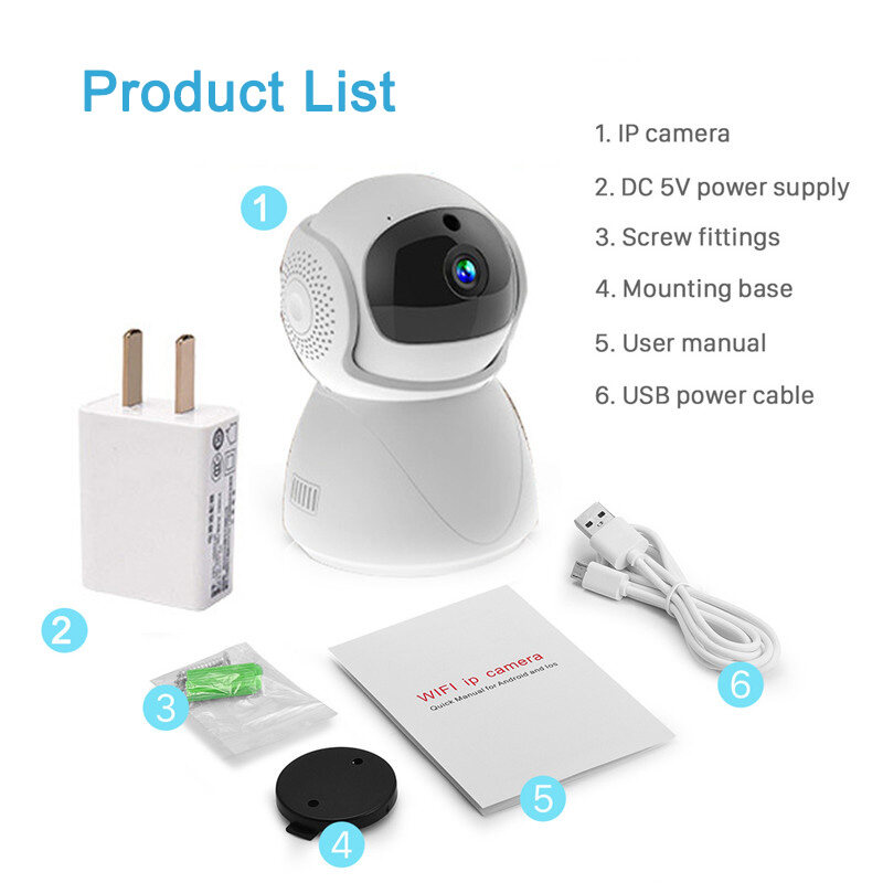5G Wifi IP Camera HD 1080P Home Security Surveillance CCTV Cam Baby Monitor