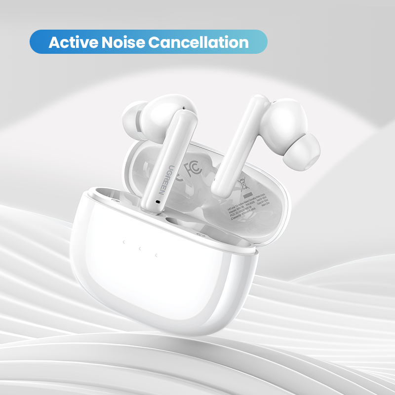 UGREEN HiTune T3 Wireless earbuds Bluetooth 5.2 Active Noise Cancelling Headphones Immersive Sound Premium Deep Bass ANC Wireless Earphone,Transparency Mode,AI Mics for Clear Calls, Touch Control, 24H