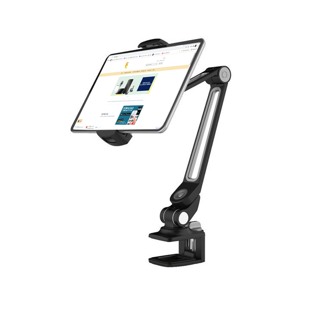 Laptop Stand Tablet / Mobile Flexi Holder Mount Clamp 360 Deg Adjustable