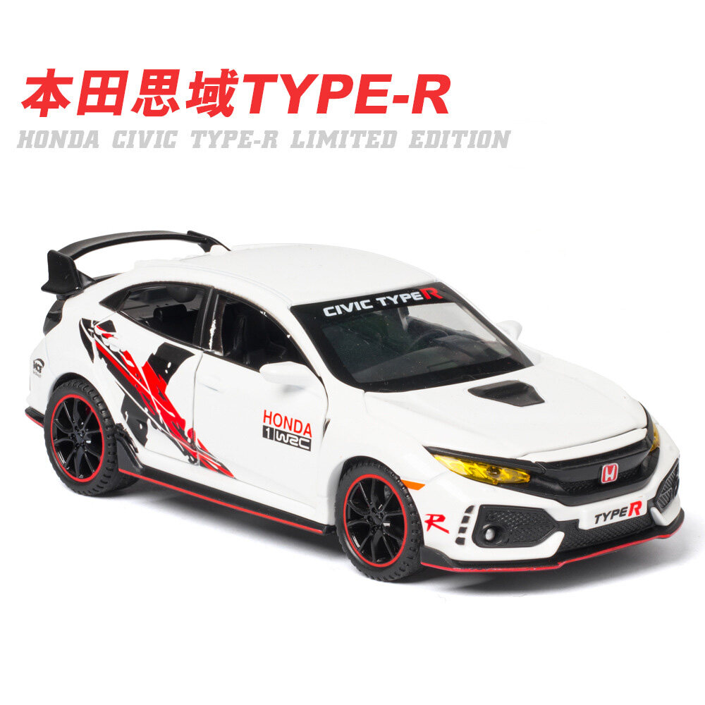 LEO 1:32 DIECAST Honda Civic type R model alloy car sound and light pull back caR TOYS COLLECTION Toys for boys
