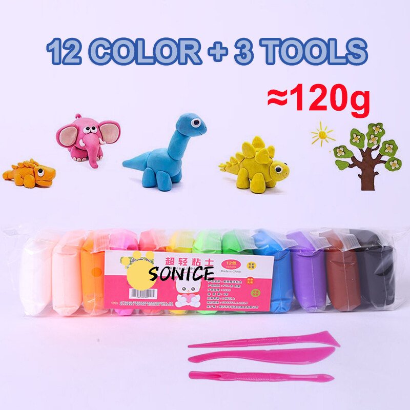 【Fast Delivery】36 PCS Colorful Kids Modeling Light Soft Clay Air Dry Clay Studio Toy Bright Color No-Toxic Modeling Clay Creative DIY  Crafts as Xmas gift for kid