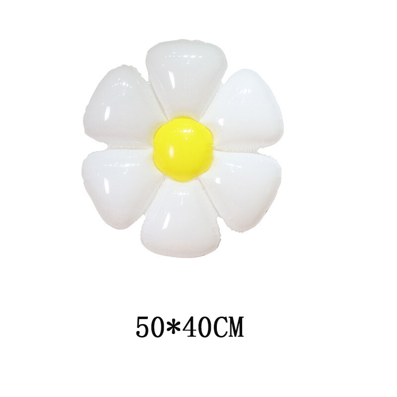 Korean INS Daisy Balloon Yellow SunFlower Foil Balloons Birthday Party Decorations Wedding Party Needs