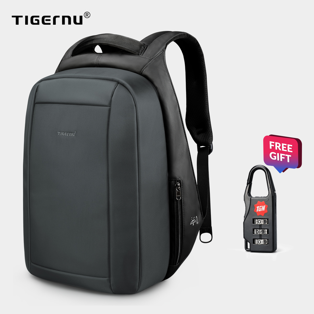 Tigernu Waterproof Nylon 15.6 inch Laptop Bag fashion korea unisex bag for women Men backpack  school bag T-B3599