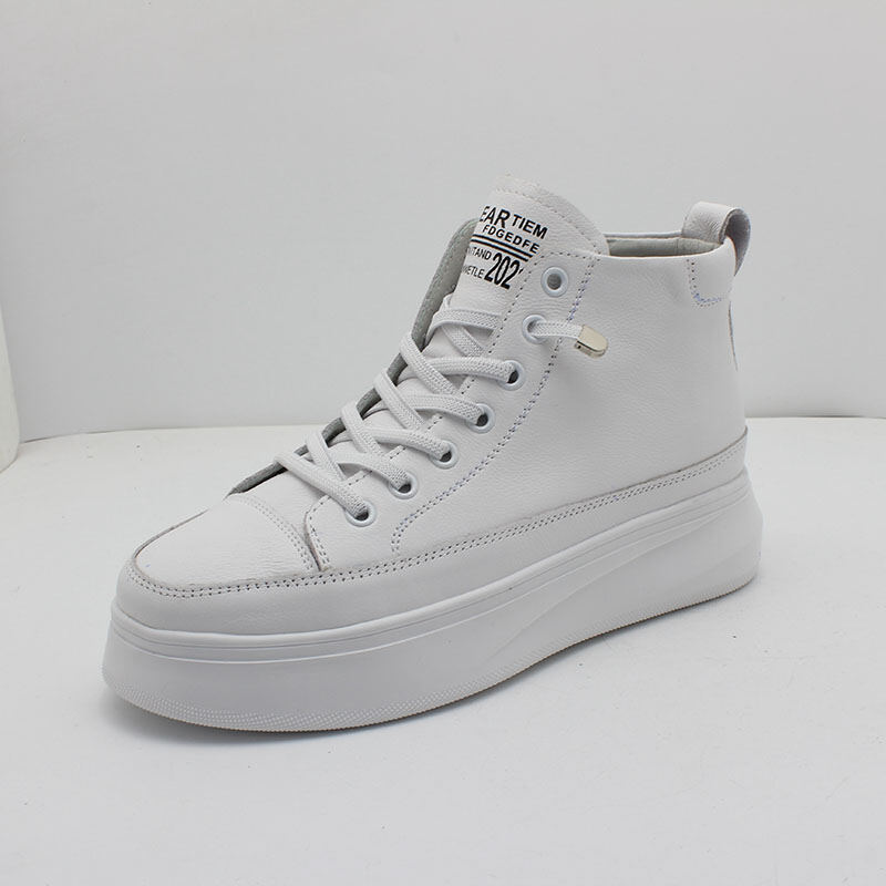 FGN Counter 2021 Spring New Casual All-Match Pure Leather round Toe Lace-up Muffin Women's Shoes Chic 9