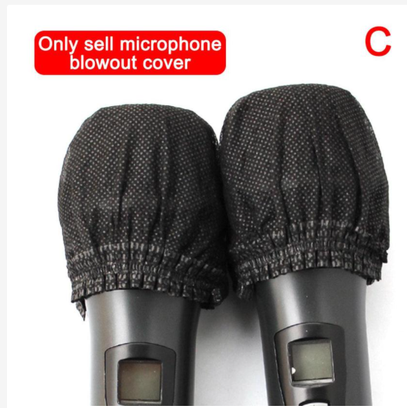 [2Pcs] Disposable Non-woven Microphone Cover Anti-jet Cover Karaoke Blue Mic Sleeve