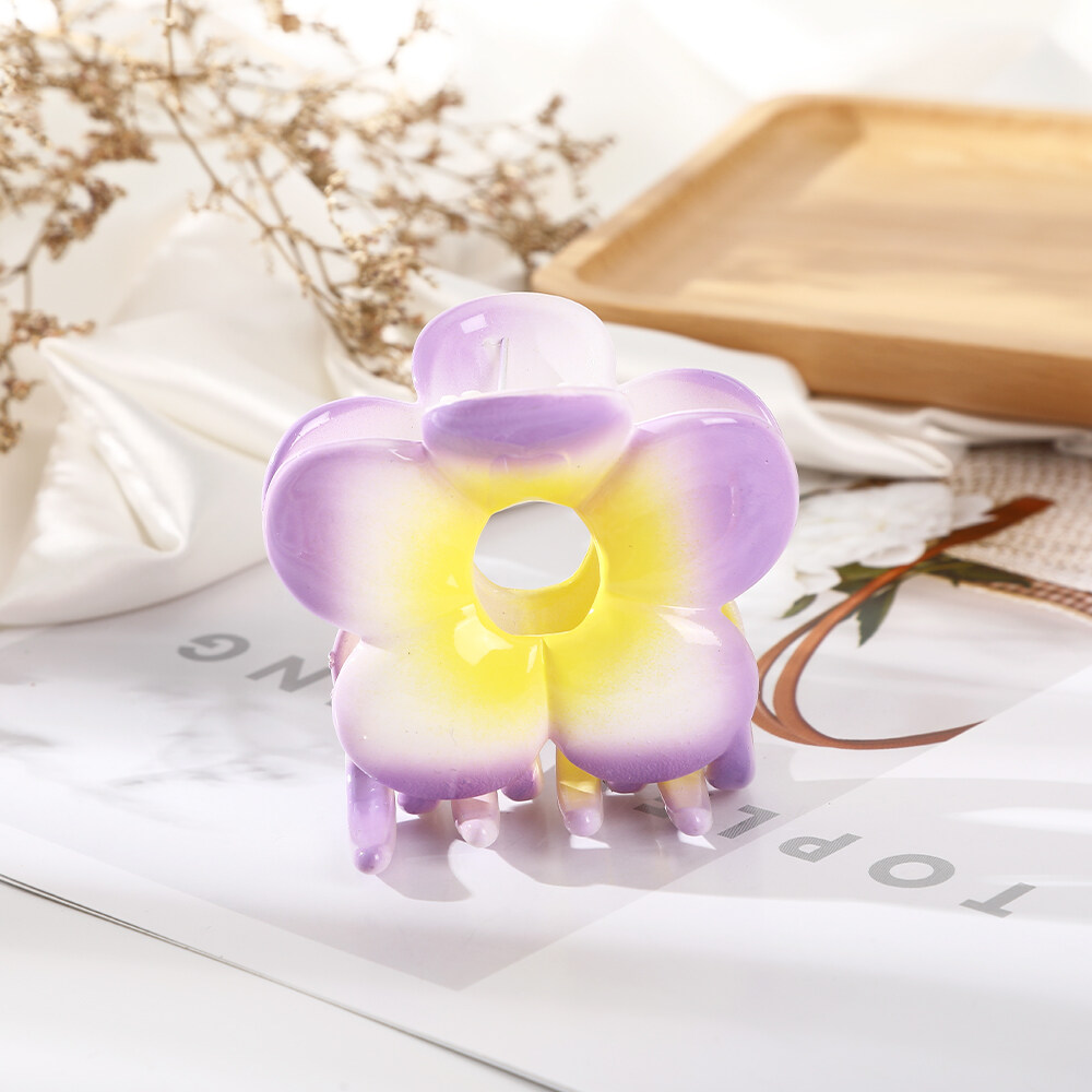 1pc Korean Fashion Hair Clip Simulation Bauhinia Flower Hairpin Candy Color Ladies Bath Grabbing Hair Accessories