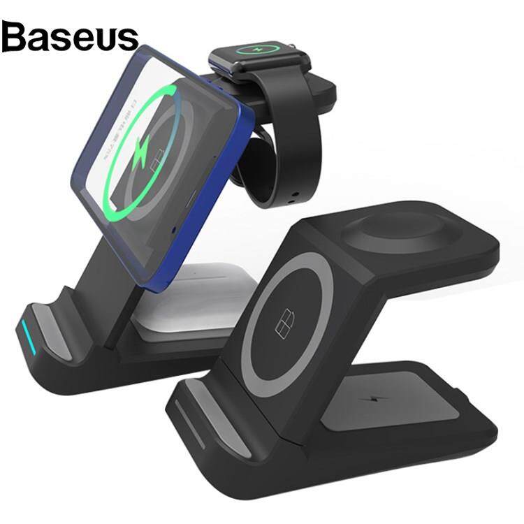 Baseus JH6 A28 3 in 1 Magnetic Wireless Charger Lightweight Portable Charging Stand with Indicator Light for Office Home Desk
