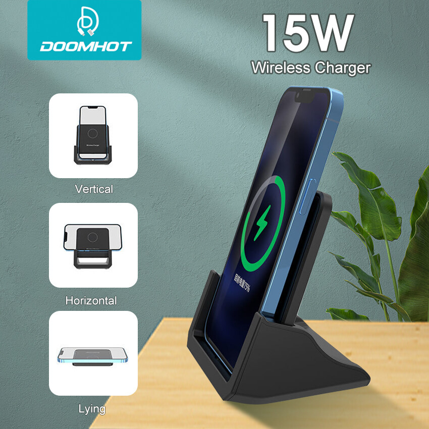 DoomHot Universal Wireless Charger 15W Desktop Stand Detachable Mobile Phone Stand Wireless Charger Phone Holder Wireless Charging Support Samsung S9 / Huawei MateRS / Xiaomi 10