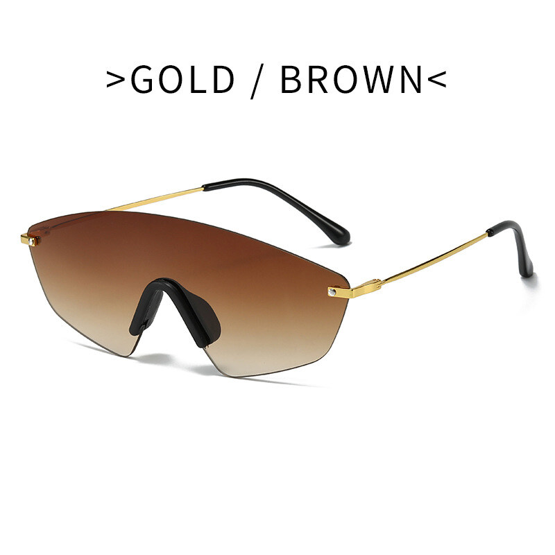 PTQ Sunglasses 2022 New One-piece PC Lens Shades for Men and Women Ins Style Original Design Personality Sun Glasses