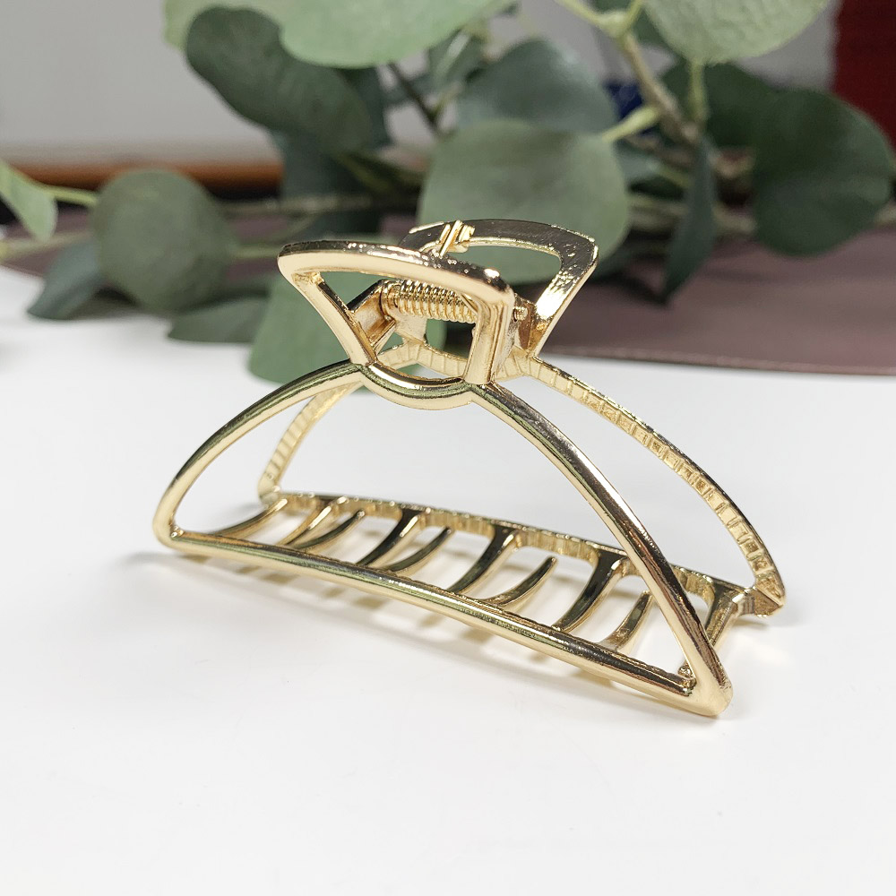 [SG❤Hair Lover] Vintage Elegant Korean Metal Hair Clip, 7-7.5cm Strong Metallic Hair Claw Hair Clamp Grip