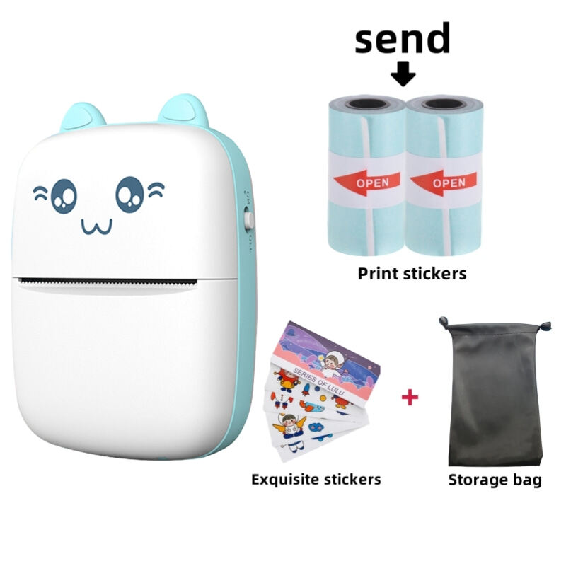 Wireless bluetooth label mini printer portable pocket HD thermal photo label price sticker printer fast printing home office Android IOS