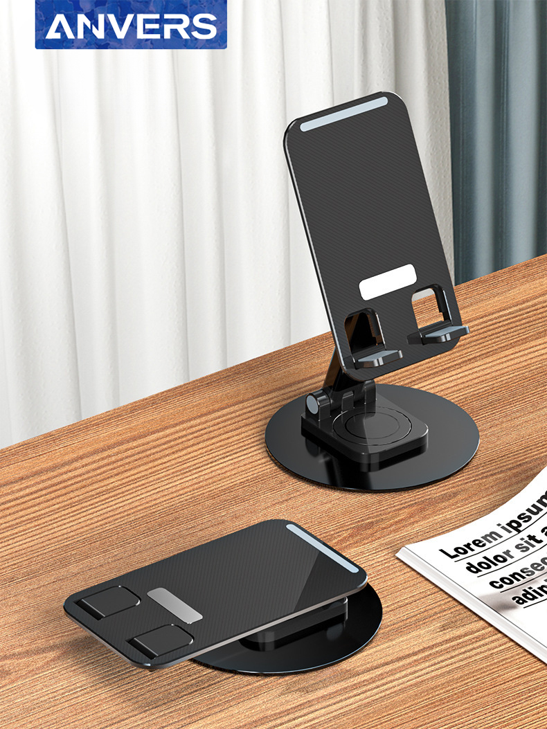 ANVERS 360° Universal Foldable Stand Portable Desktop Stand Mobile Tablet Stand - Aluminum Alloy