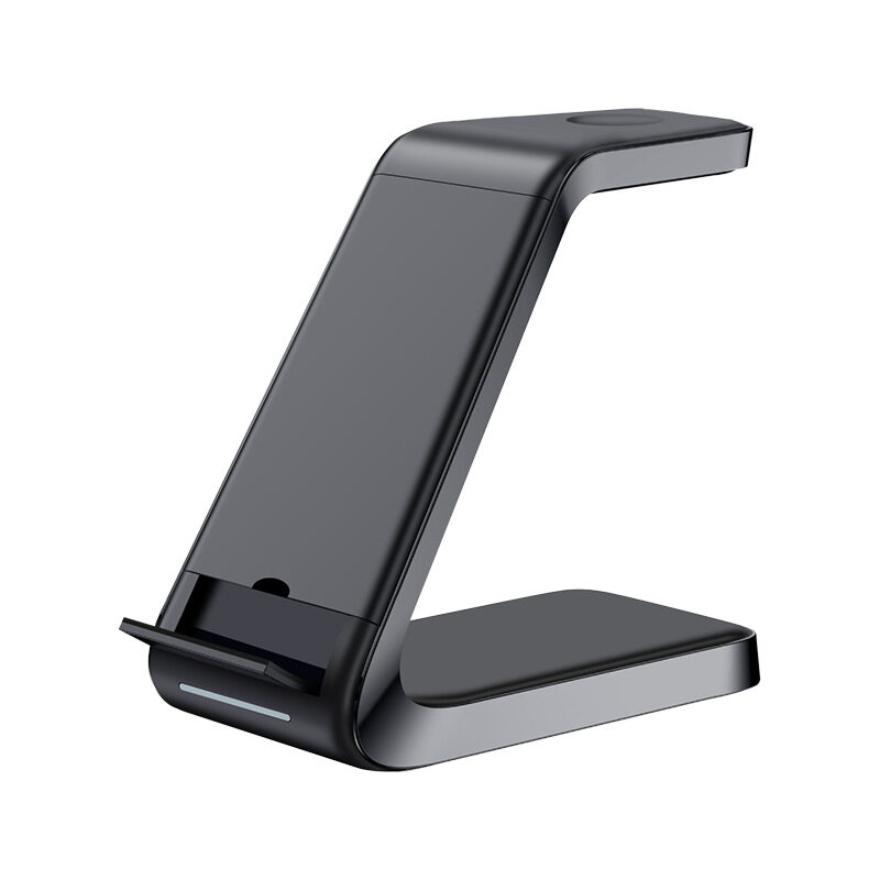 EEMD【Ready Stock】New 3 In 1 Wireless Charger Stand Multi-function 15W Qi Fast Charging Dock Station For Iphone 12/13/14 Android And Apple Mobile Phone For Airpods And IWatch